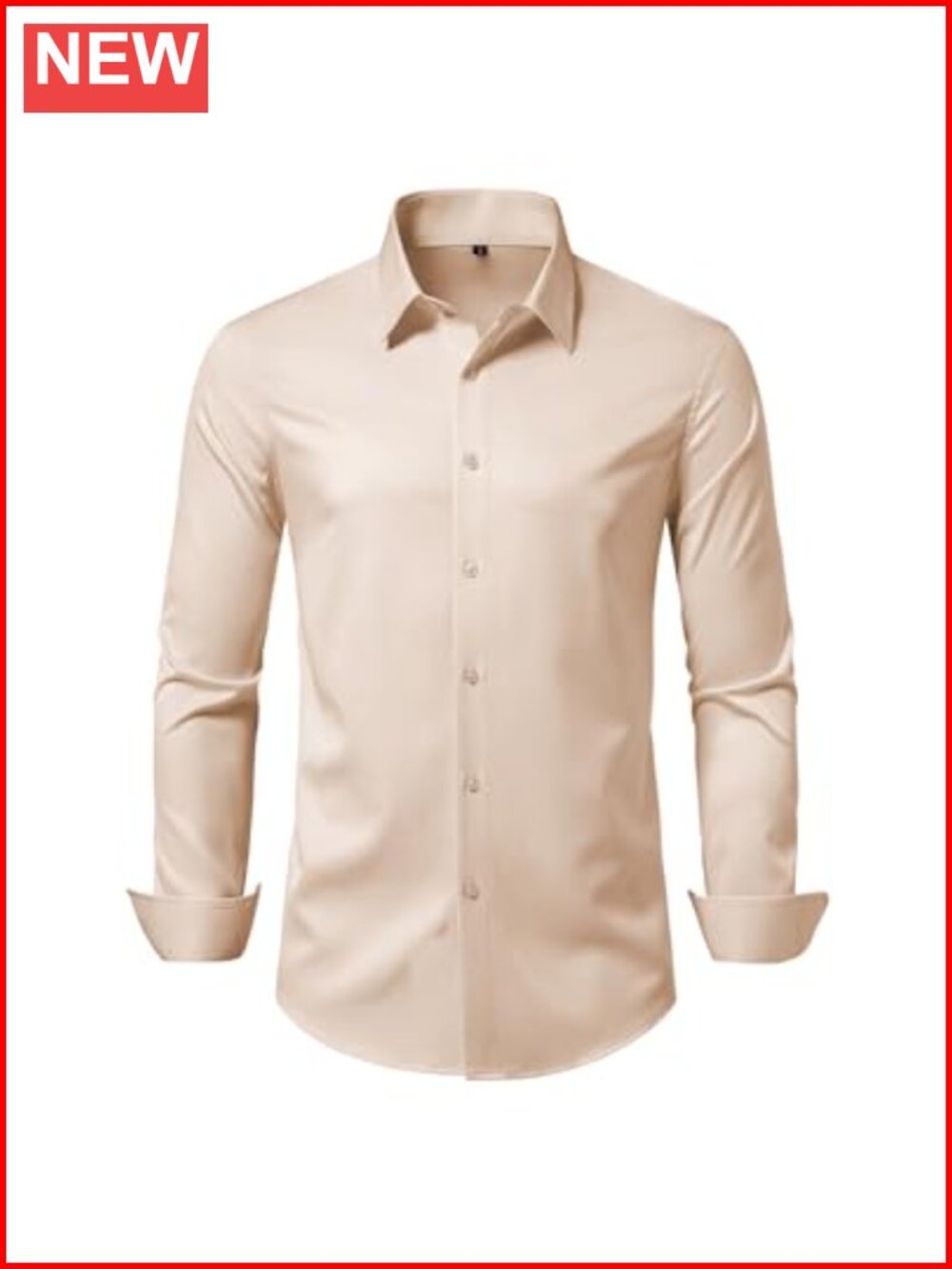 Men's Slim Fit Wrinkle Free Long Sleeve Button Down Dress Shirt
